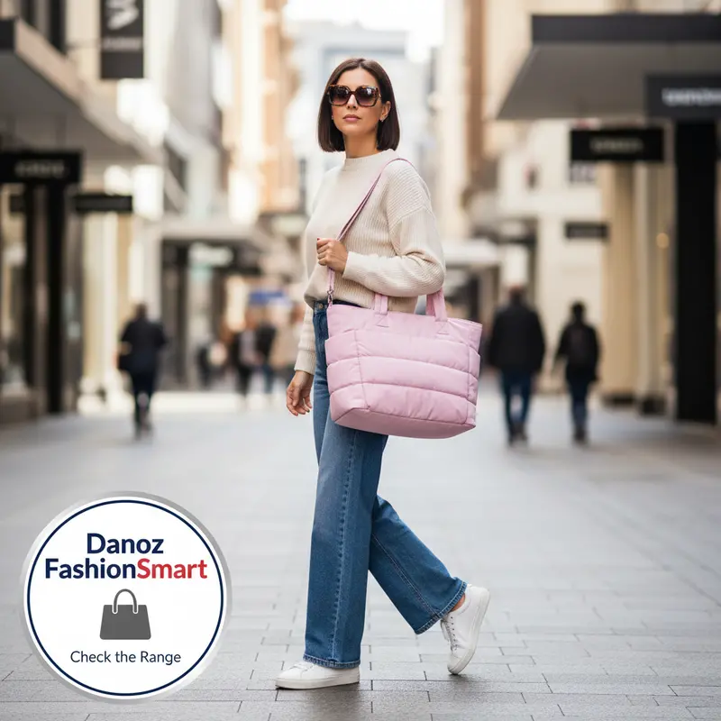 Pink Laptop Tote By Danoz Fashionsmart – Large-Capacity Nylon Work & Travel Bag For Women 1
