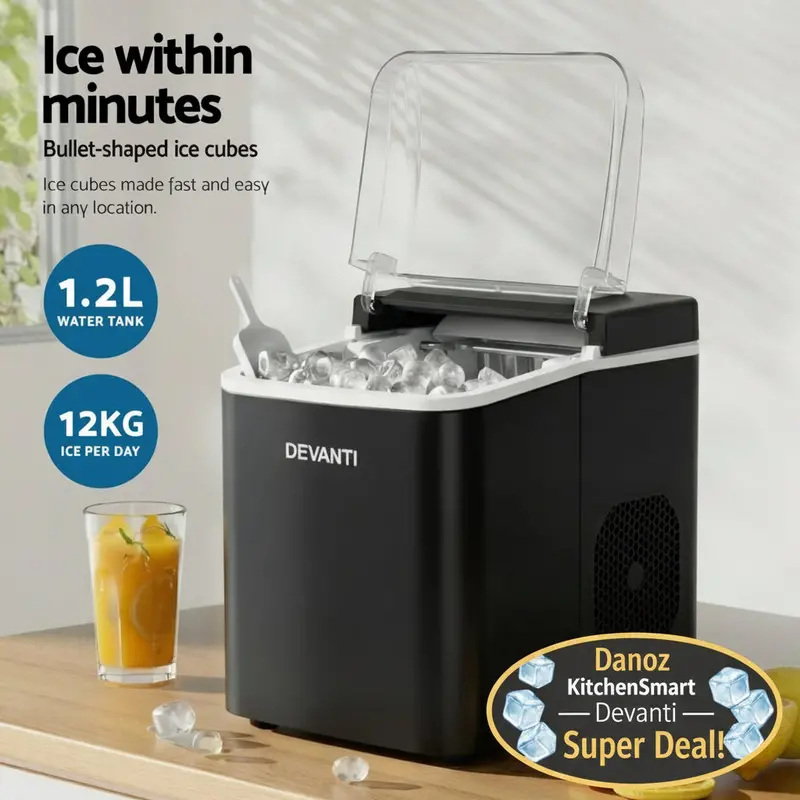 Portable Countertop Ice Maker – 12Kg Capacity With Self-Cleaning Function – Kitchensmart 1
