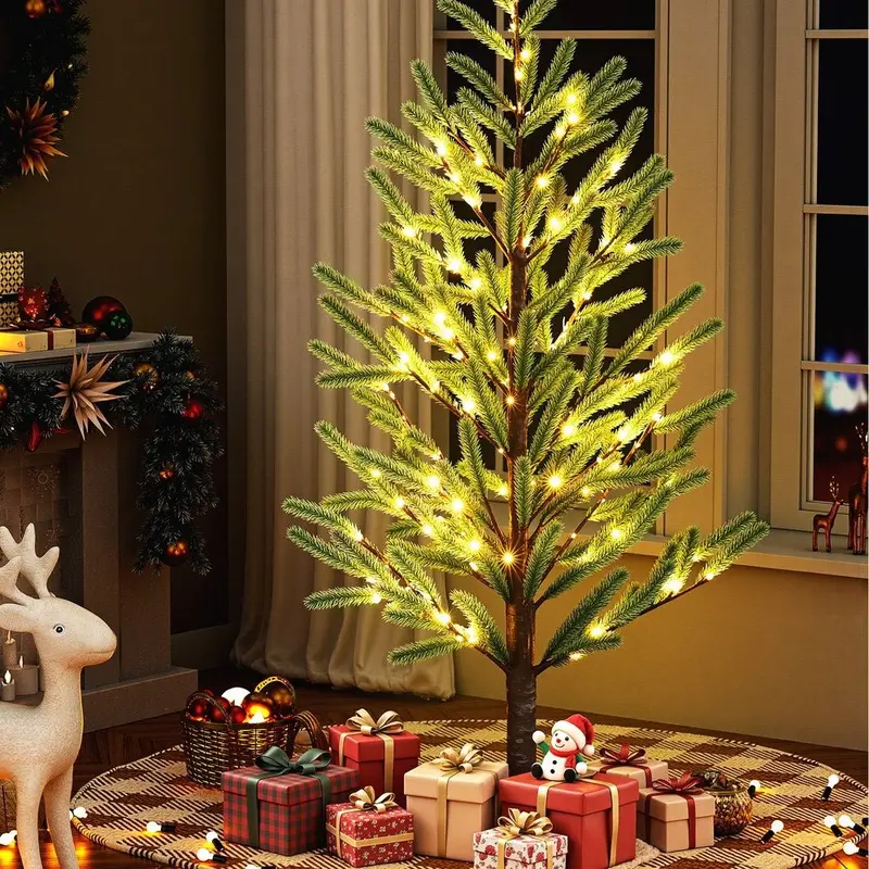 Pre-Lit 1.8M Led Christmas Tree With 8 Light Modes – Jingle Jollys Festive Party Decoration 1