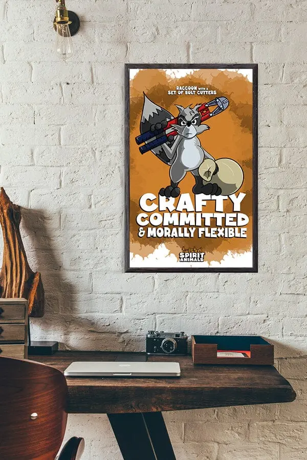 Raccoon Armed With Bolt Cutters Art Print (11X17) 1
