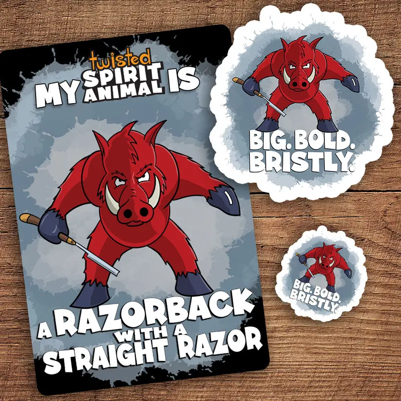 Razorback & Straight Razor Sticker Bundle 1