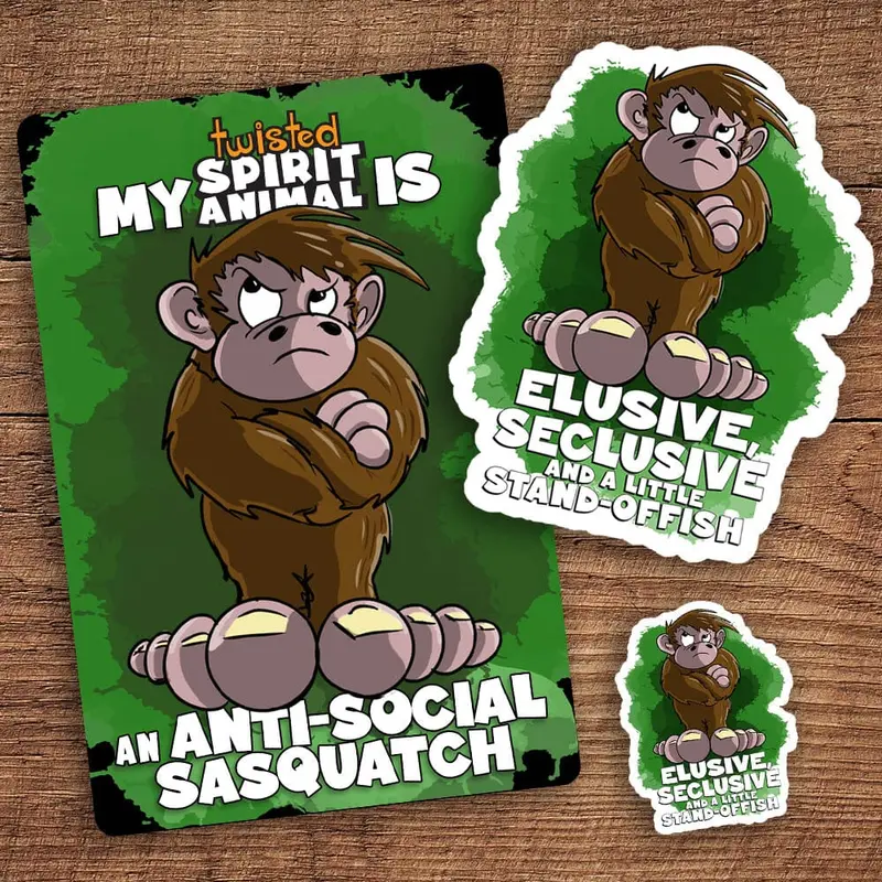 Reclusive Sasquatch Sticker Bundle 1