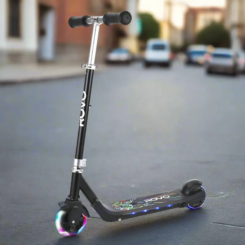 Rovo Whizkid Electric Scooter For Kids Ages 5–11 – Adjustable Height, Brushless Motor, Lithium Battery – Black By Danoz Direct 1