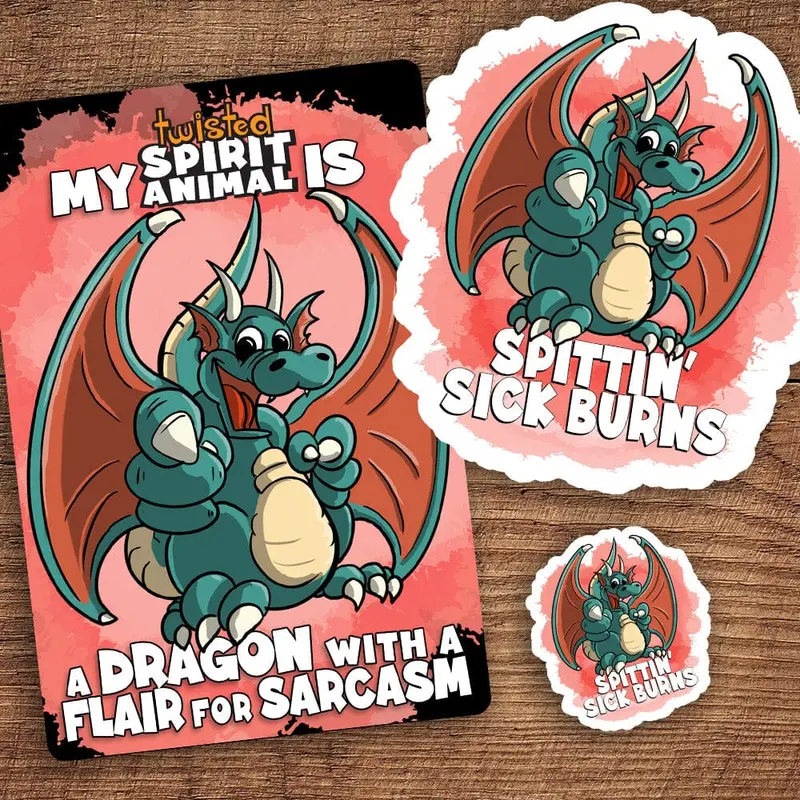 Sarcastic Dragon Sticker Pack 1