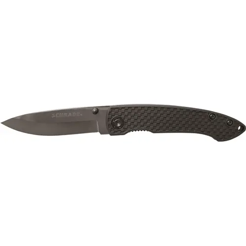 Schrade Drop-Point Folding Knife – Ceramic Blade, Abs/Tpr Handle 1