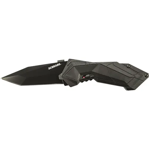 Schrade M.A.G.I.C. Assist Tanto Knife – Black-Coated Tactical Folder 1