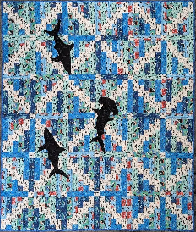 Shark Week Rainbow Quilt Pattern – 70.5" X 82.5" (Page 36) 1