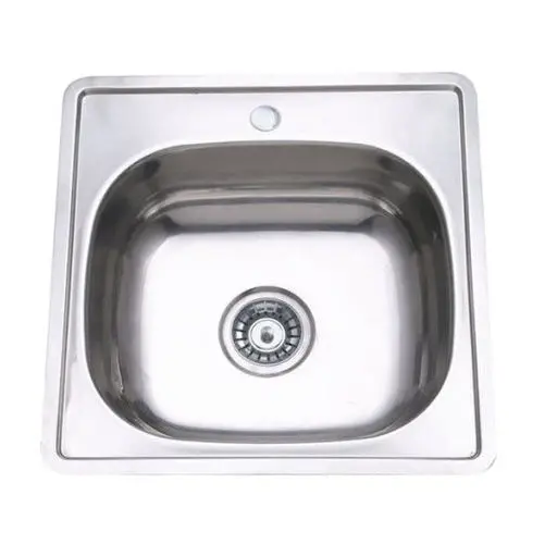 Single-Bowl Stainless Steel Kitchen Sink (50×50 Cm) 1