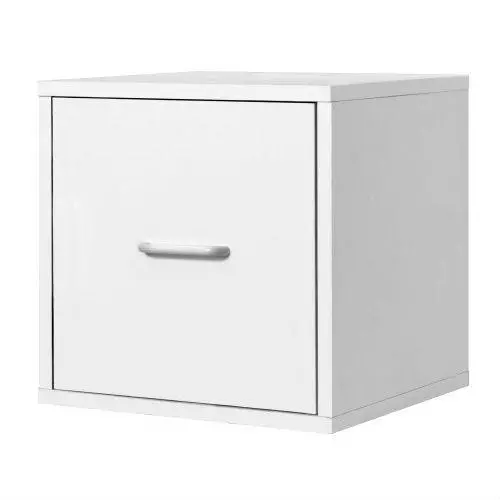 Single-Drawer Modular File Cube – Compact White Storage Cabinet 1