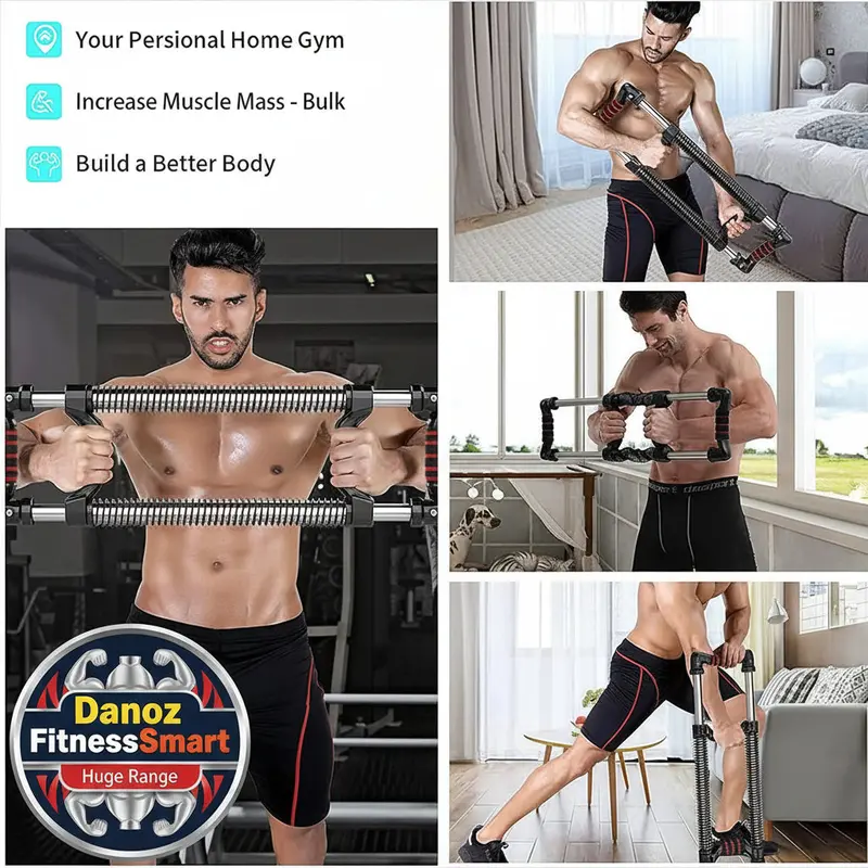 Smart Arm Trainer Pull Press Bar – 100Kg Resistance Home Fitness Equipment For Chest & Core 1