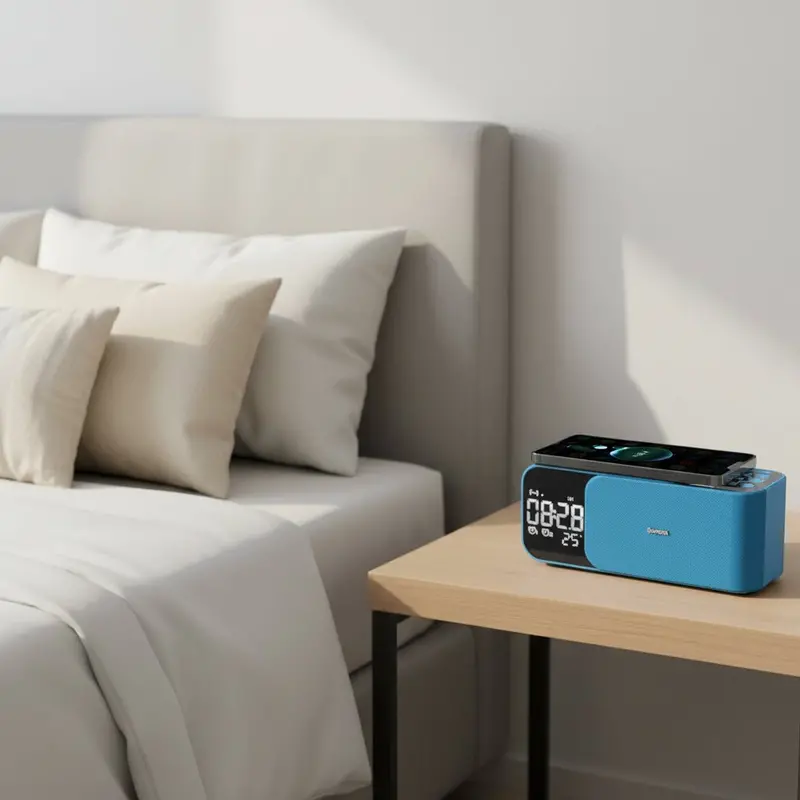Smart Led Alarm Clock – Bluetooth Speaker, Night Light & Wireless Charging 1