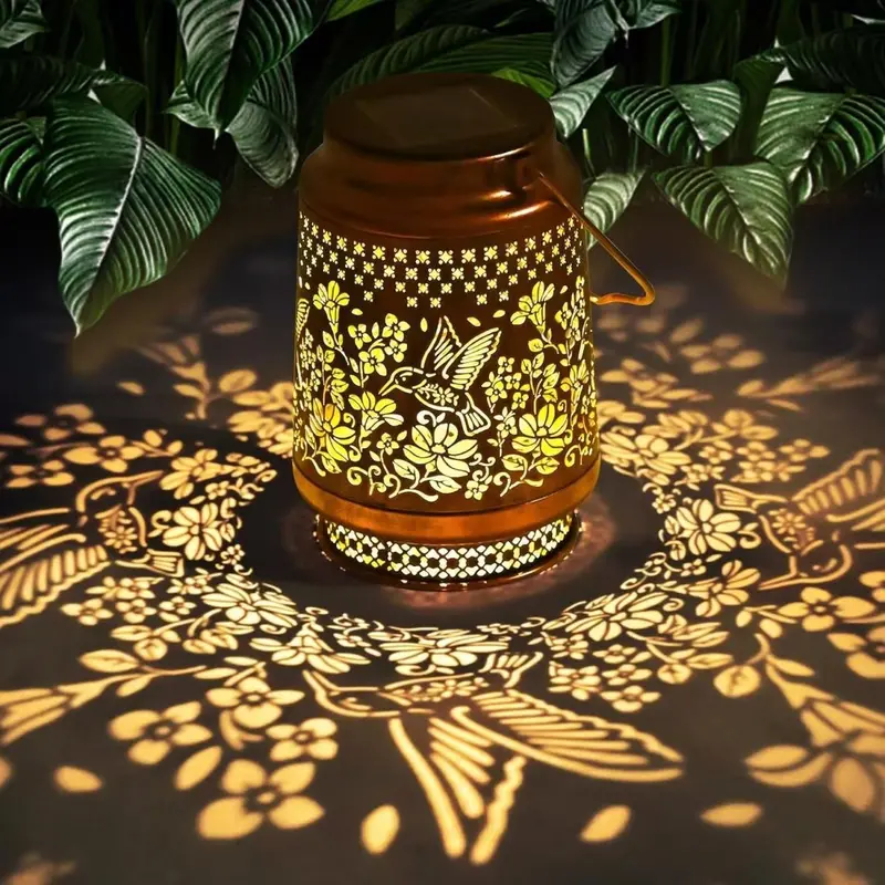 Solar-Powered Hummingbird Lantern – Decorative Iron Garden Light With 12-Hour Runtime & Weatherproof Design (11X11X17 Cm) 1