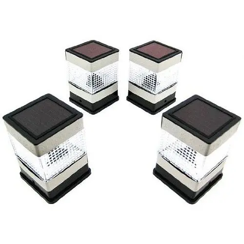 Solar-Powered Led Deck Lights (Set Of 4) – Post Cap Or Railing Mount 1