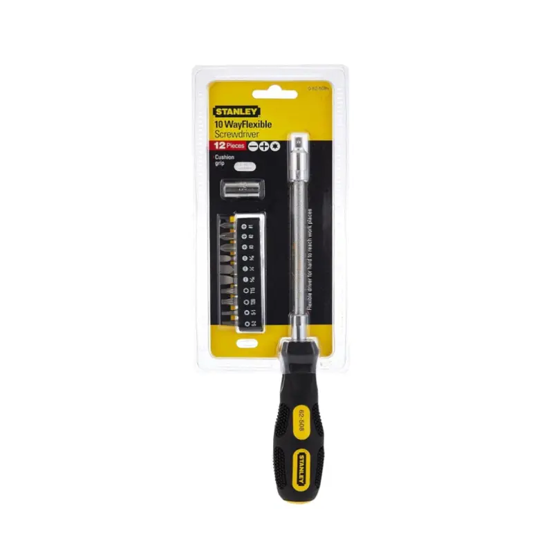 Stanley 10-Way Flexi Screwdriver — Articulating Tip For Hard-To-Reach Fasteners (0-62-508) 1