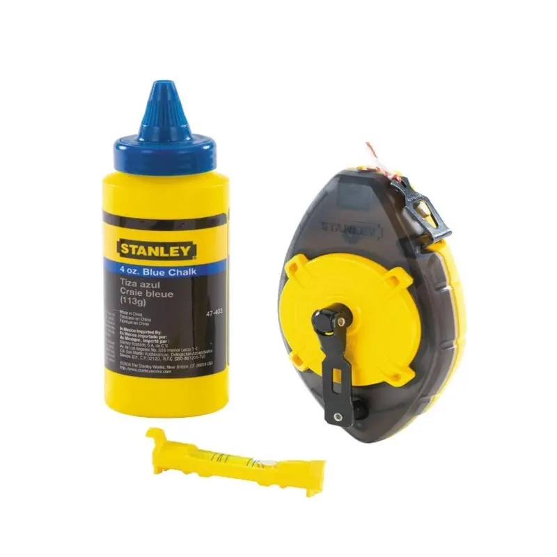 Stanley Powerwinder Chalk Line Reel – 30M Blue-Chalk System With Integrated Level 1