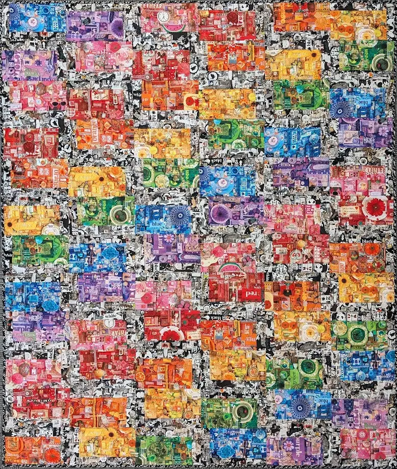 Stepped Color Collage Quilt Panel – 66X78 Inches 1