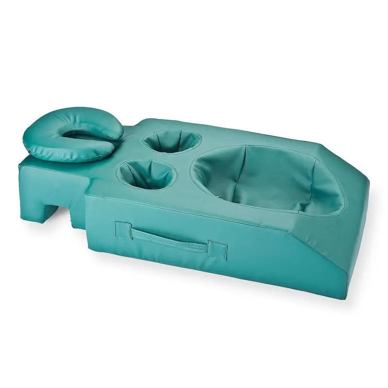 Teal Blue Pregnancy Support Cushion For Massage Tables With Adjustable Face Cradle 1