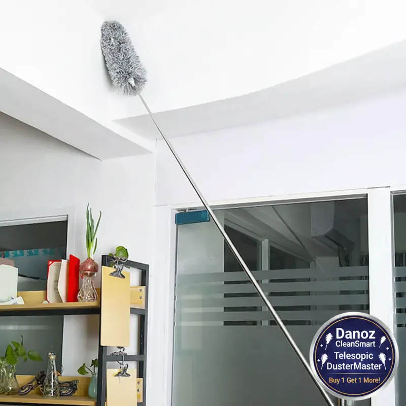 Telescopic Magnetic Microfibre Duster – 2.82M Extended Reach Cleaning Tool 1