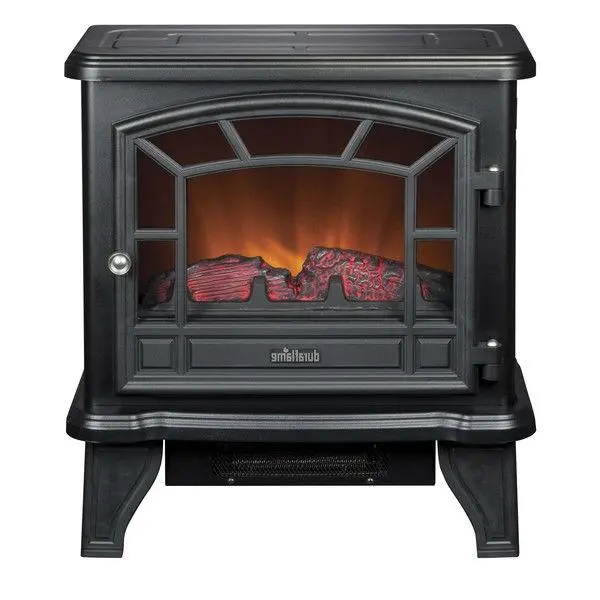 Traditional Black Metal Electric Fireplace Stove Heater (400 Sq. Ft.) 1