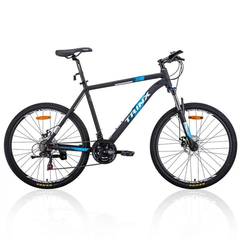 Trinx Men'S 26-Inch Mountain Bike With Shimano 21-Speed Gears – Matte Black, White & Blue Finish, 19" Frame 1