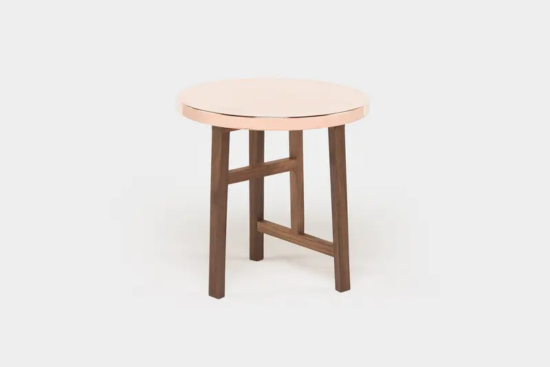 Trio Side Table – Brushed Metal Top 3