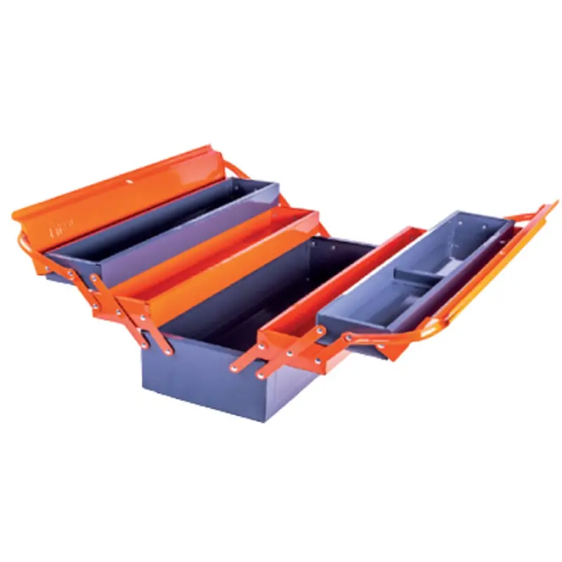 Uken 21-Inch Orange Metal Tool Box – Durable Powder-Coated Finish 1