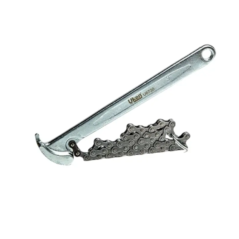 Uken Chain Wrench With Reinforced Link Design For Large Fittings 1