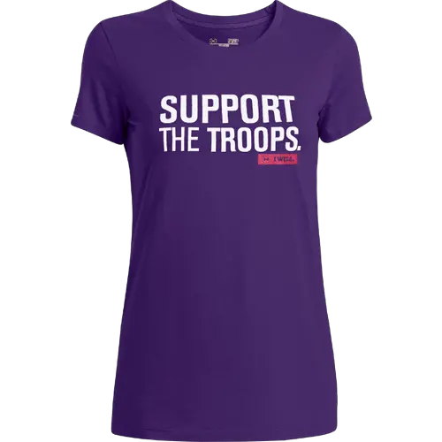 Under Armour Women'S Freedom T-Shirt – Support The Troops Design 1