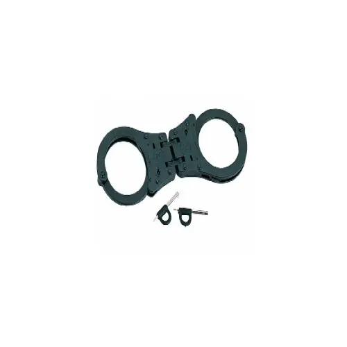Uzi-Style Hinged Double Handcuff Set 1