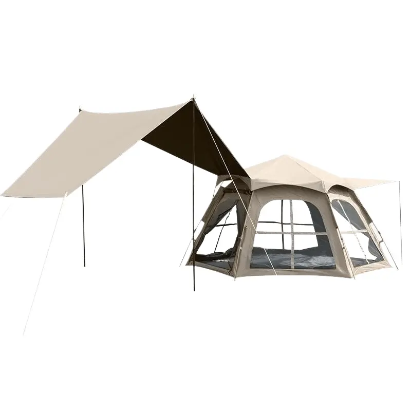 Versatile 2-In-1 Fabric Canopy & Tent Set – 400X300 Cm Canopy + 300X300X200 Cm Enclosed Tent 1