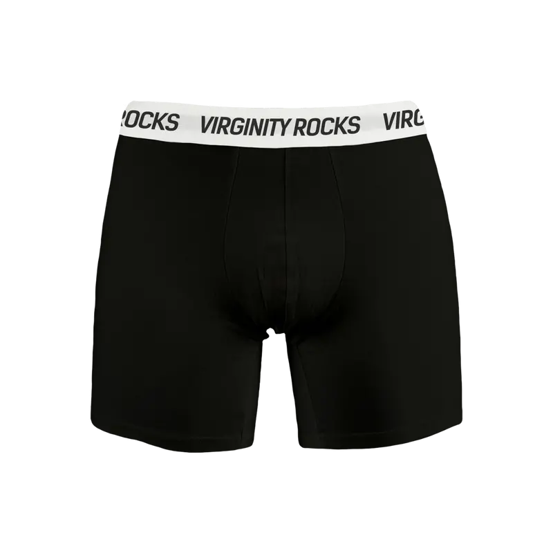 Virginity Rocks Black Boxer Briefs – Modern Fit Underwear 1