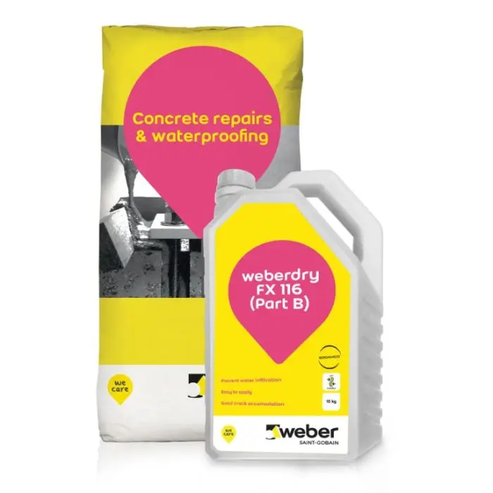 Weber Dry 116 Fx Reinforced Waterproofing Slurry (A+B) 1