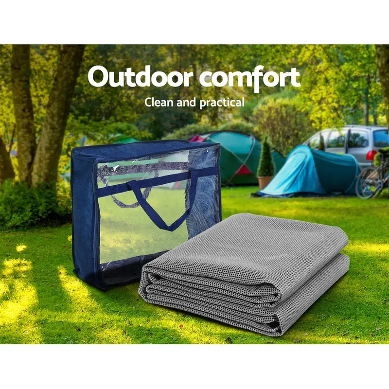 Weisshorn Mesh Annex Matting Set – 3M X 2.5M Caravan & Camping Floor Mats (2-Pack) 1