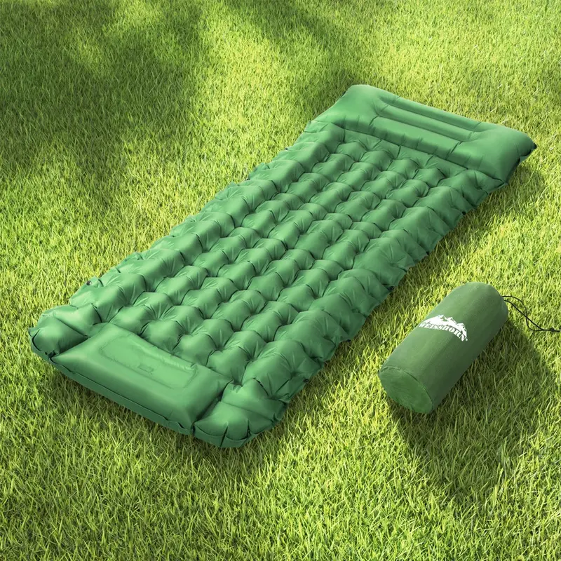 Weisshorn Self-Inflating Camping Mattress – Single Sleeping Pad With Built-In Pillow 1