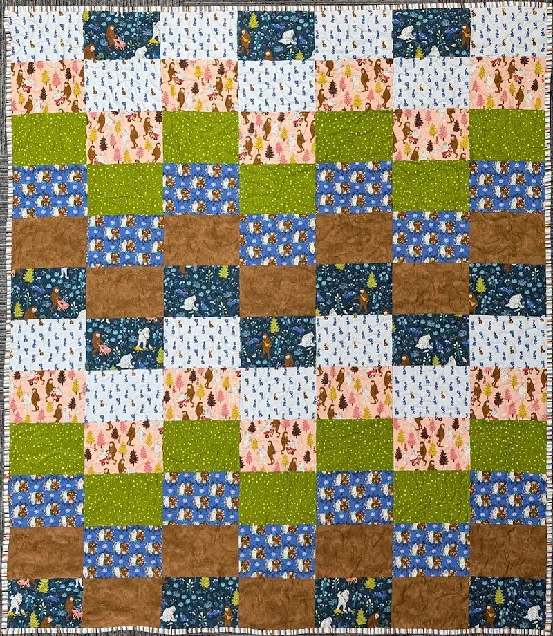 Whimsy And Lore Surf City Quilt Block – 53" X 60" 1