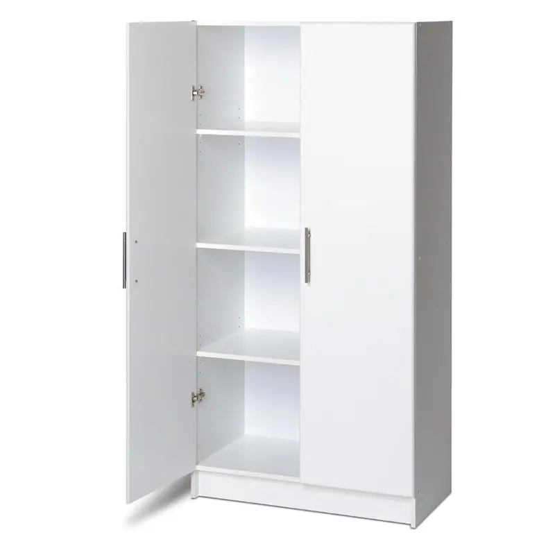 White Freestanding Storage Cabinet For Garage, Office, Kitchen & Bedroom 1