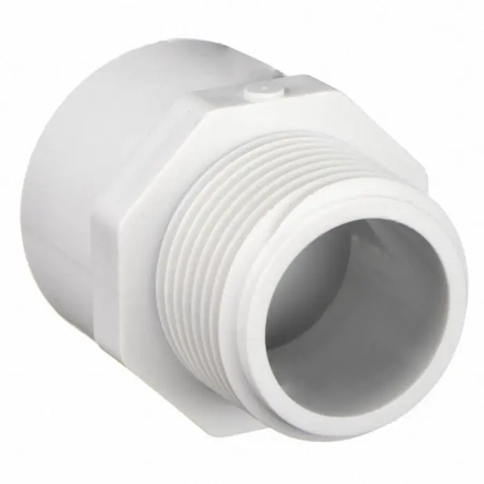 White Pvc Male Nipple With Socket End Connection 1