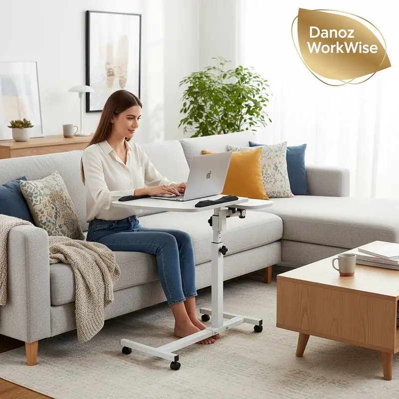 Workwise Laptop Desk With Integrated Fan – White, 60 Cm 1
