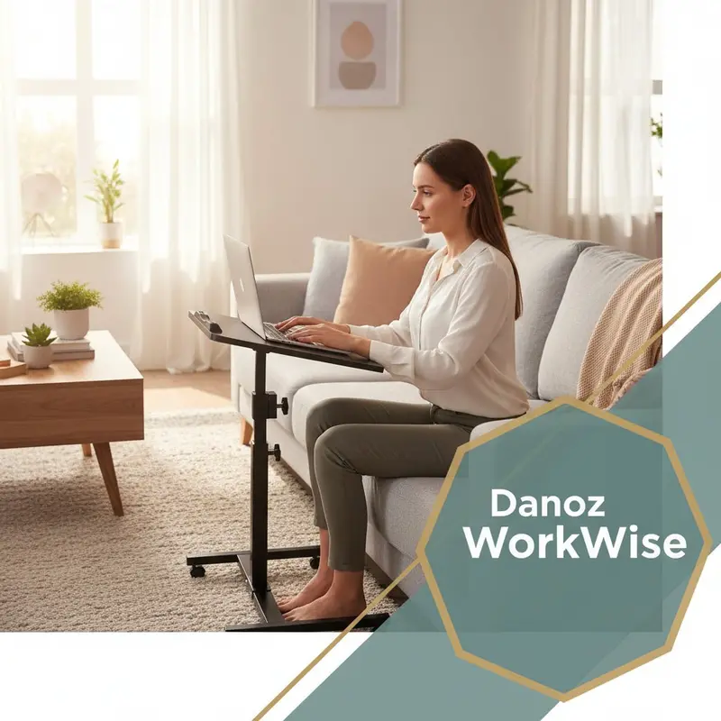 Workwise Portable Laptop Desk With Built-In Cooling Fan – Black, 60 Cm 1