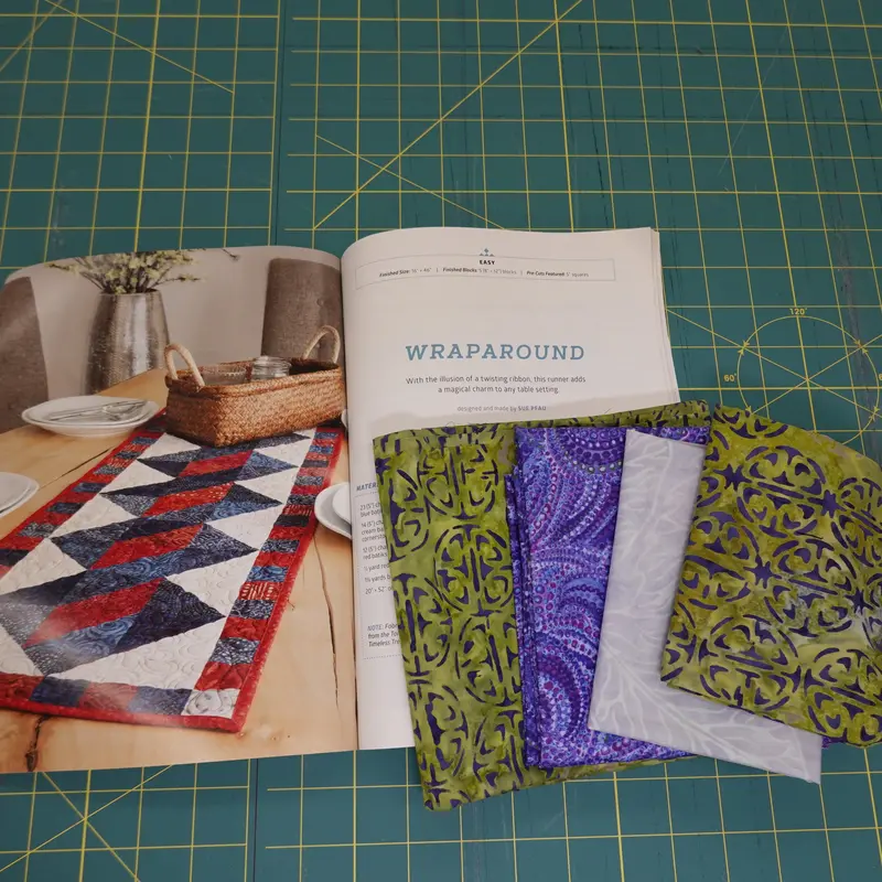 Wraparound Table Runner Quilt Kit – 16" X 46" (Page 43) 1