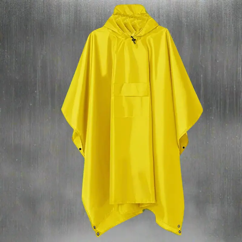 Yellow Portable Camping Poncho By Danoz Outdoors – Lightweight, Packable Outdoor Rain & Utility Cover 1