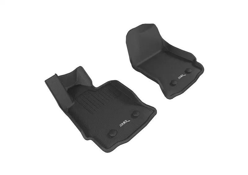 3D Maxpider Kagu Floor Liners – Premium Black 2-Piece Front Mat Set 1