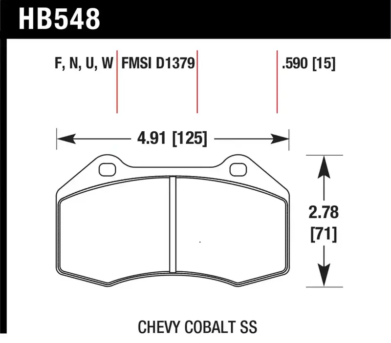 Hawk Performance Hb548D.510 Er-1 Racing Brake Pads – 0.510" Thickness For Wilwood, Ap Racing & Outlaw Calipers 1