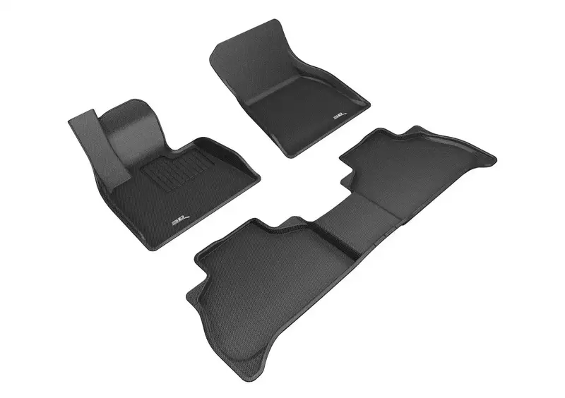 Maxpider Kagu 3-Piece Black Floor Mat Set For Front And Second Rows 1