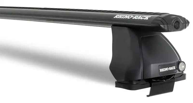 Rhino-Rack Vortex 2500 Black Roof Rack – 2-Bar Aerodynamic System With Integrated Channels 1