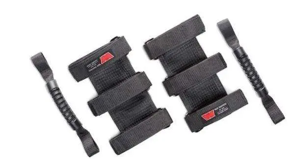 Warn Rubber Roll Bar Grips With Adjustable Nylon Straps – Pair 1